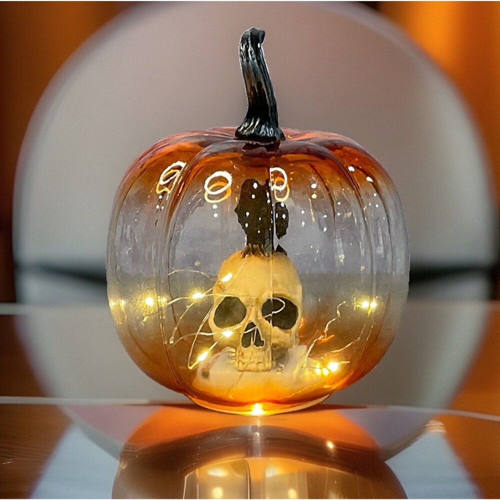 Halloween Pumpkin Light Skull Crow Decoration
